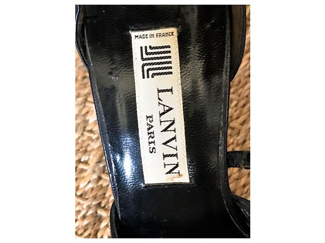 Vintage-Lanvin-Lederpumps Dunkelblau - Ansicht 2