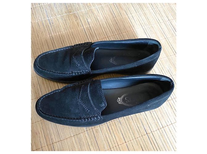 Mocassini Tod's in camoscio nero - vista 3