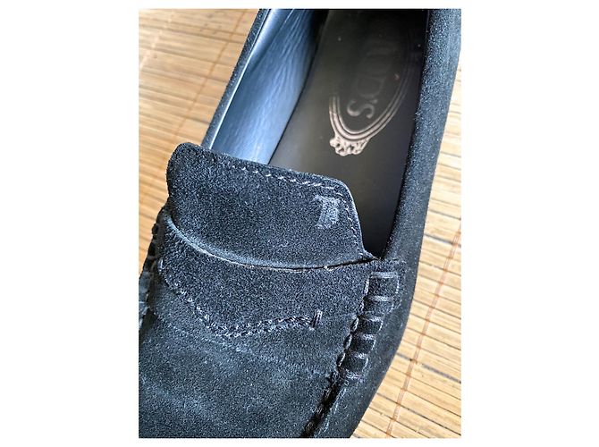 Mocassini Tod's in camoscio nero - vista 5