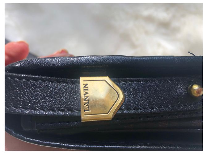 Borsa a mano Lanvin in pelle marrone scuro - vista 10