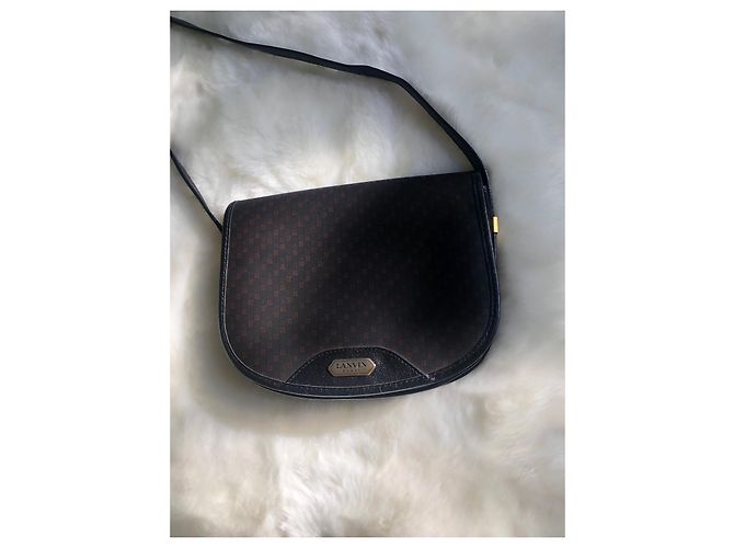 Borsa a mano Lanvin in pelle marrone scuro - vista 16