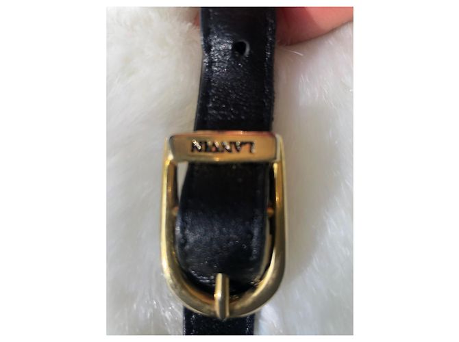 Borsa a mano Lanvin in pelle marrone scuro - vista 6