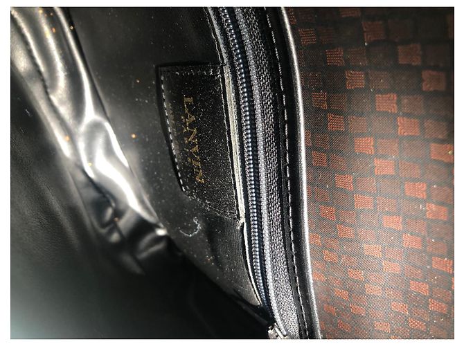 Borsa a mano Lanvin in pelle marrone scuro - vista 9