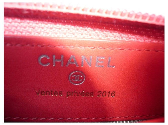 Cartera larga CHANEL Timeless en piel caviar coral - vista 6