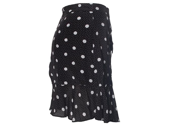 The Kooples OS LANÇAMENTOS, saia de bolinhas com laço Preto - vista 4
