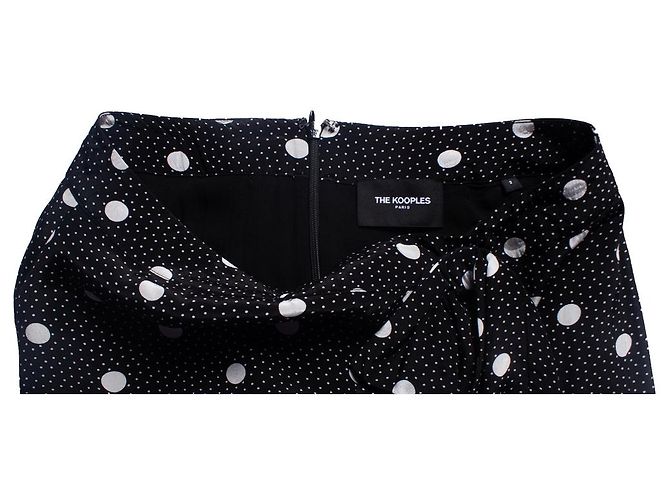 The Kooples OS LANÇAMENTOS, saia de bolinhas com laço Preto - vista 6