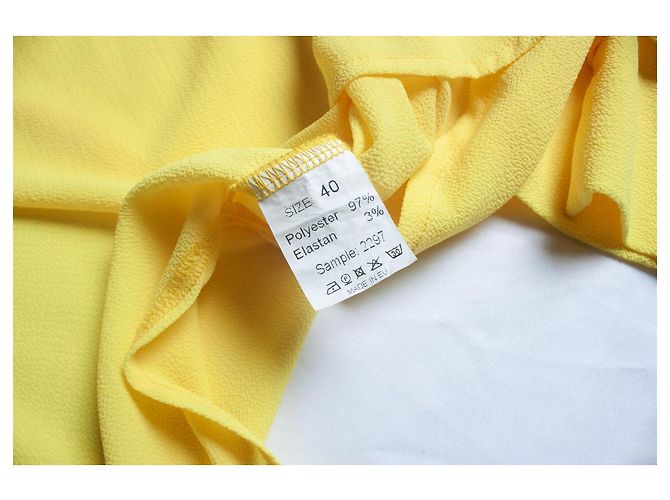 Autre Marque Elementos básicos de vestuario de lujo, Blusa Amarilla Amarillo - vista 5