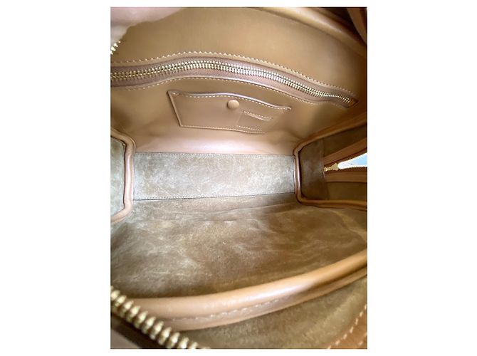 Borsa Loewe Amazona 23 in jacquard e pelle beige - vista 11