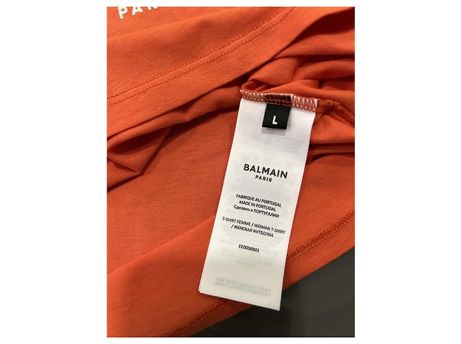 Top Balmain de algodão laranja - vista 3