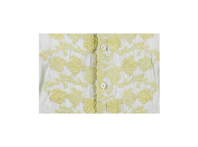 Colección Privada Daniele Alessandrini Camisa Bordada Verde - vista 3