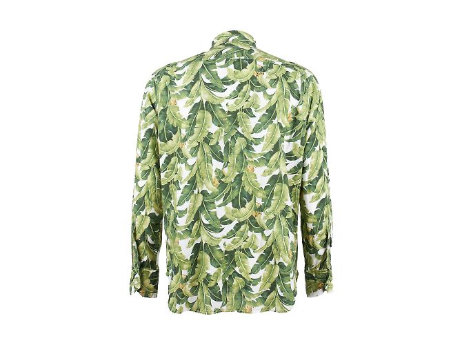 Autre Marque Doppiaa Hemd mit Blatt-Print Mehrfarben - Ansicht 2