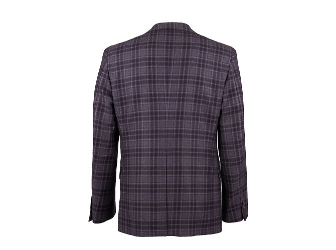 Autre Marque Boggi Plaid Wool Jacket Purple - view 2