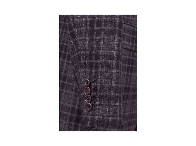 Autre Marque Boggi Plaid Wool Jacket Purple - view 4