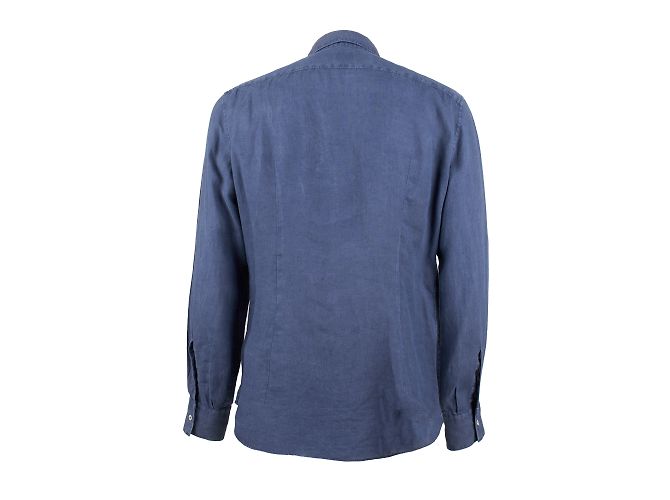 Autre Marque Camicia Bagutta con Pieghe Blu - vista 2