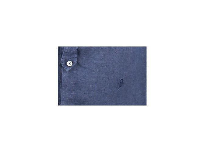 Autre Marque Camicia Bagutta con Pieghe Blu - vista 4