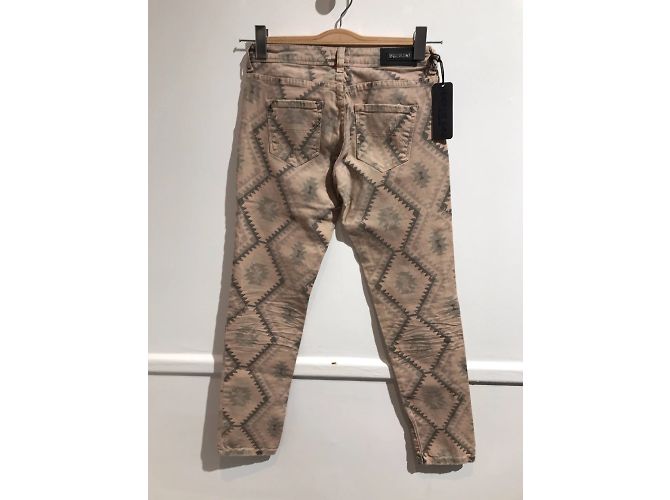 Autre Marque NO FIRMADO / NO FIRMADO Jeans T.FR 36 Algodón Beige - vista 2