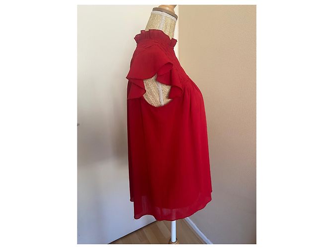 Top Rosso Trasparente Zara - vista 2