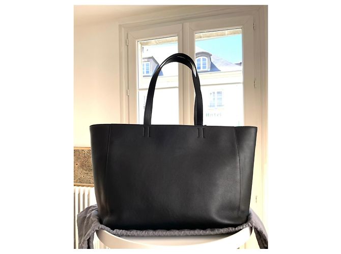 Borsa Tote Balenciaga Shanghai in Pelle Nera - vista 8