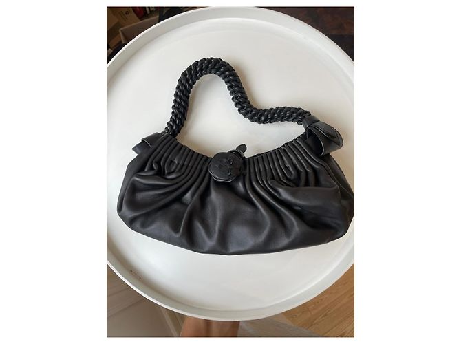 Borsa Pouch Bottega Veneta in pelle nera Nero - vista 10