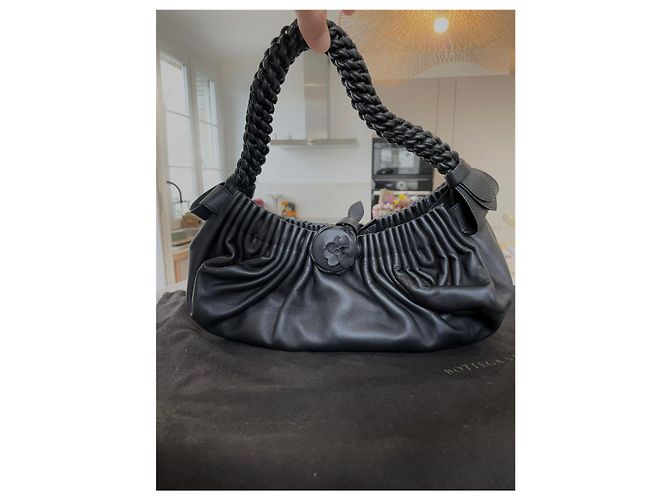 Borsa Pouch Bottega Veneta in pelle nera Nero - vista 3