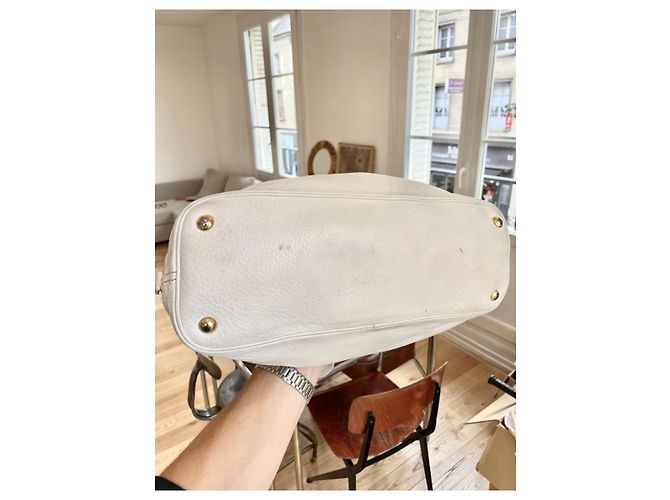 Prada Handtasche aus Leder Ecru Aus weiß - Ansicht 10