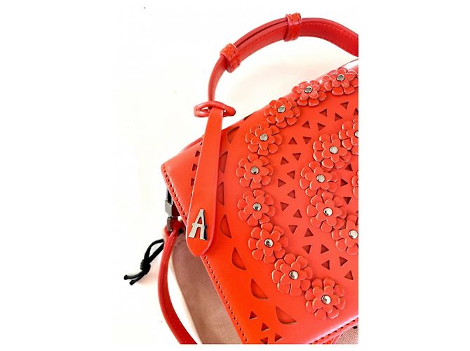 Borsa Alaïa WOC Rossa in Pelle di Agnello Rosso - vista 10