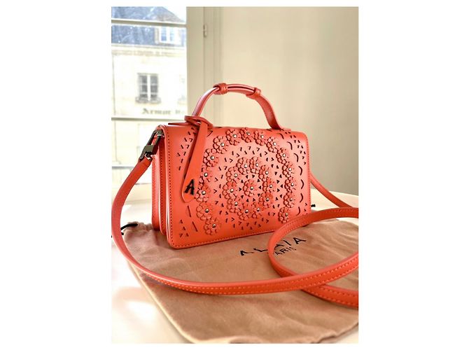 Borsa Alaïa WOC Rossa in Pelle di Agnello Rosso - vista 2