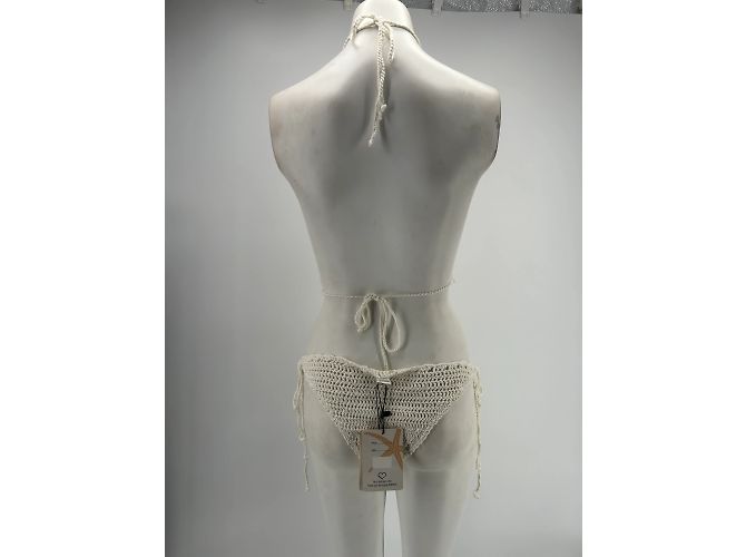 Autre Marque Não Assinado / Roupa de banho não assinada T.FR 36 Algodão Branco - vista 2