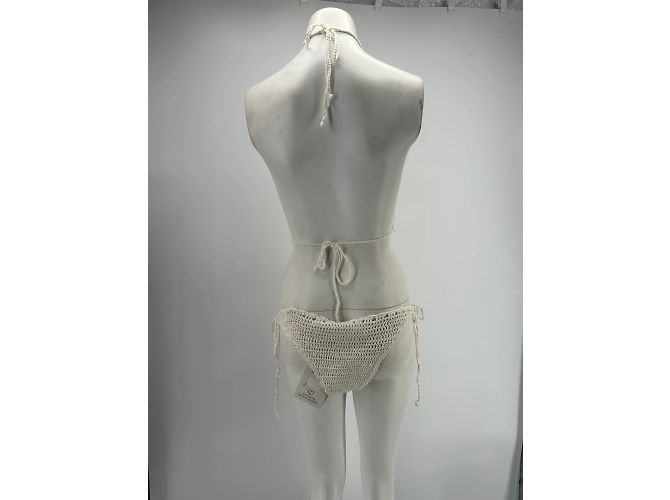 Autre Marque Não Assinado / Roupa de banho não assinada T.FR 36 Algodão Branco - vista 3