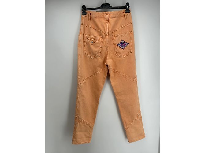 Jeans Isabel Marant T.FR 36 Algodón Naranja - vista 2