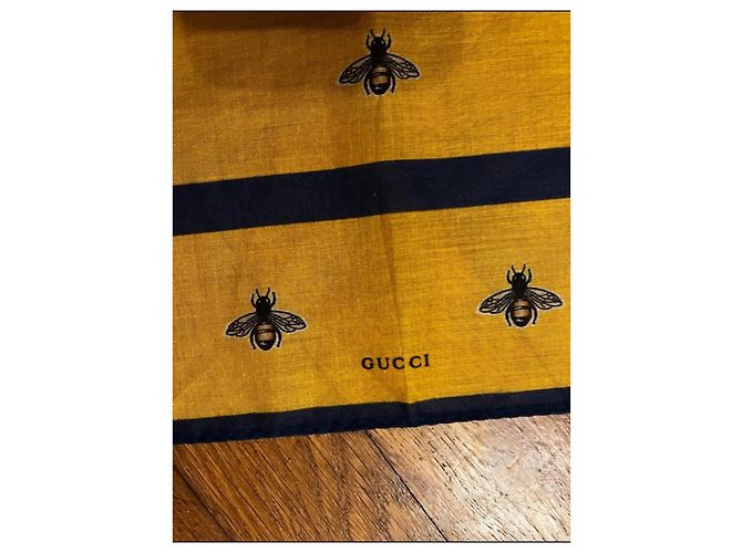 Carré Gucci in cotone blu e giallo - vista 2