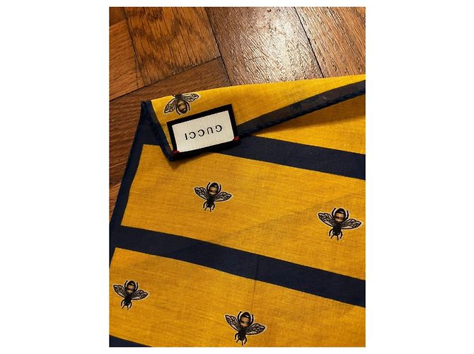 Carré Gucci in cotone blu e giallo - vista 3