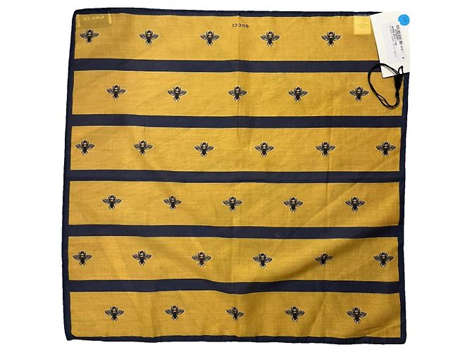 Carré Gucci in cotone blu e giallo - vista 6