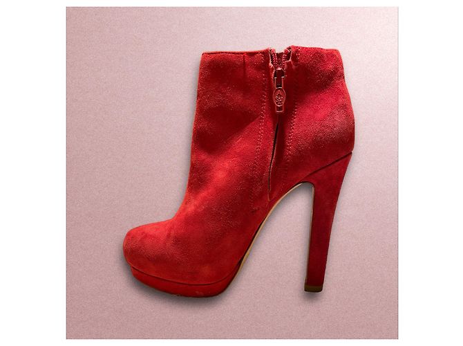 Botines Ash de ante rojo talla 38 Roja - vista 10