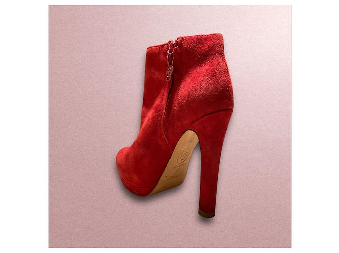 Botines Ash de ante rojo talla 38 Roja - vista 11