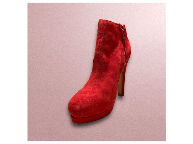 Botines Ash de ante rojo talla 38 Roja - vista 9