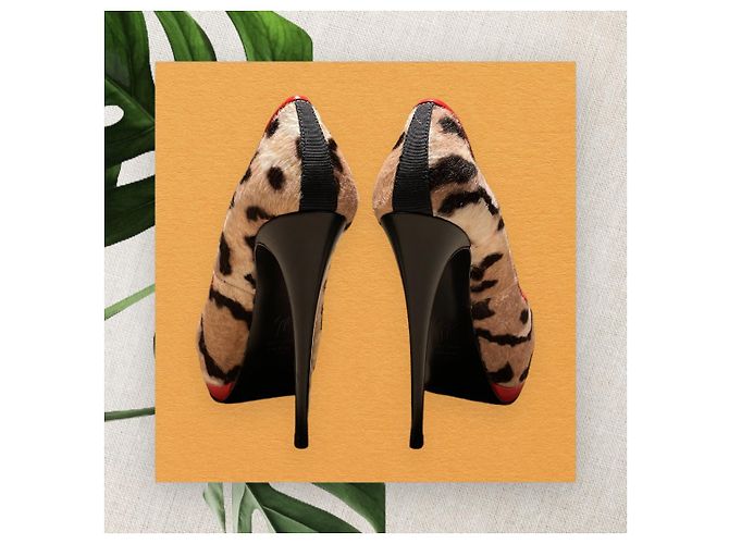 Décolleté Giuseppe Zanotti Leopardate Peep Toe 38.5 Stampa leopardo - vista 10