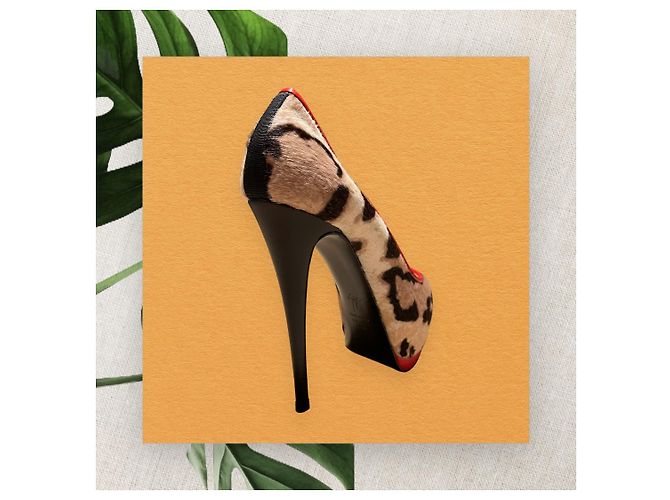 Décolleté Giuseppe Zanotti Leopardate Peep Toe 38.5 Stampa leopardo - vista 7