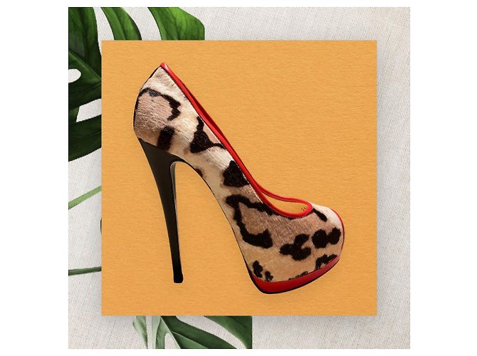 Décolleté Giuseppe Zanotti Leopardate Peep Toe 38.5 Stampa leopardo - vista 8