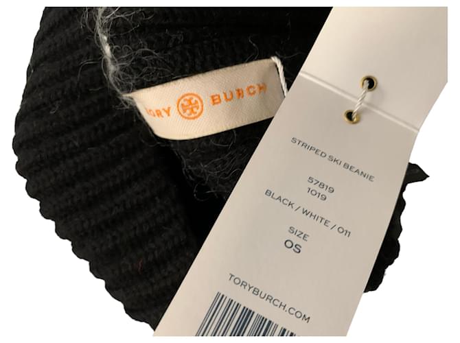 Tory Burch Gestrickte Wollmütze Schwarz - Ansicht 3
