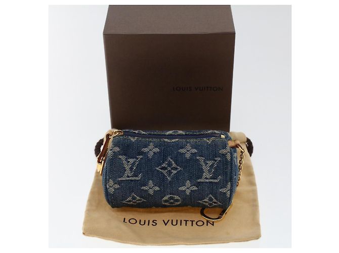 LOUIS VUITTON Monogram Denim Trousse Speedy Pochette Bleu M95082 Auth LV 49707A - vue 12