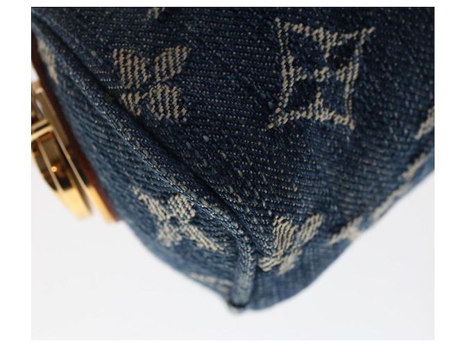LOUIS VUITTON Monogram Denim Trousse Speedy Pochette Bleu M95082 Auth LV 49707A - vue 14