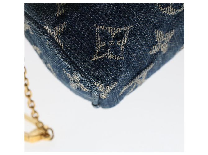 LOUIS VUITTON Monogram Denim Trousse Speedy Pochette Bleu M95082 Auth LV 49707A - vue 16