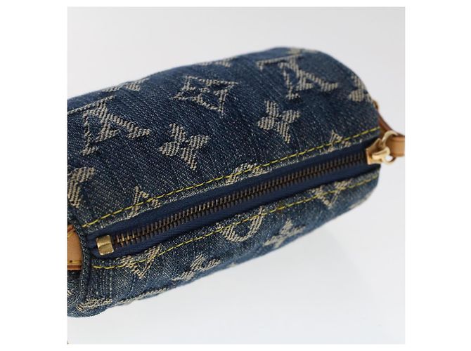 LOUIS VUITTON Monogram Denim Trousse Speedy Pochette Bleu M95082 Auth LV 49707A - vue 5
