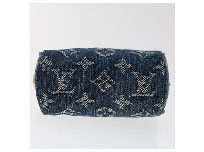 LOUIS VUITTON Monogram Denim Trousse Speedy Pochette Bleu M95082 Auth LV 49707A - vue 6