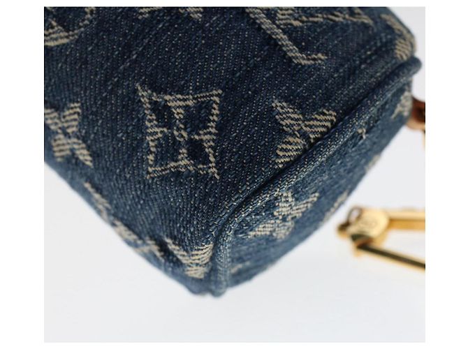 LOUIS VUITTON Monogram Denim Trousse Speedy Pochette Bleu M95082 Auth LV 49707A - vue 7