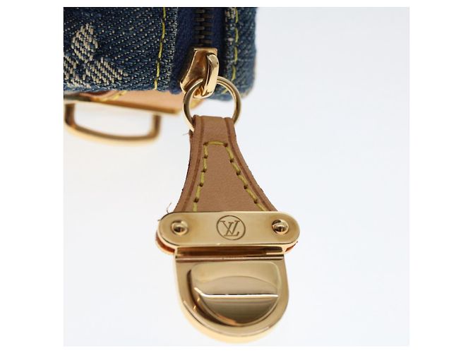 LOUIS VUITTON Monogram Denim Trousse Speedy Pochette Bleu M95082 Auth LV 49707A - vue 9