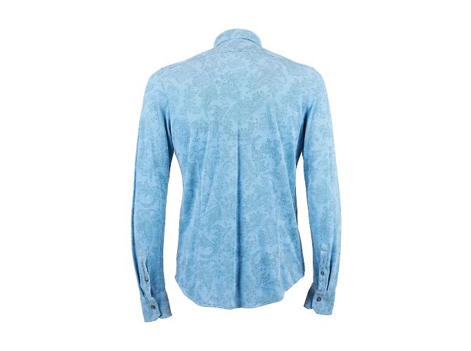 Autre Marque Camicia stampata Drumohr Paisley Blu - vista 2