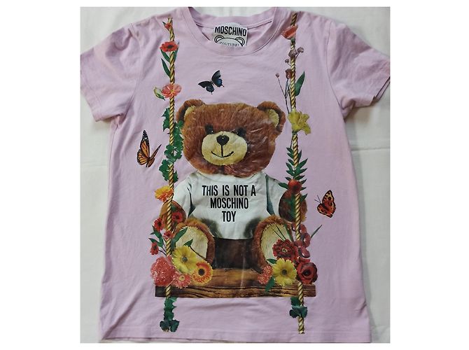 Camiseta Moschino de algodón rosa estampada - vista 2