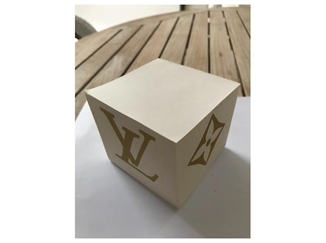 Bloc notes cube en papier Louis Vuitton Beige - vue 2